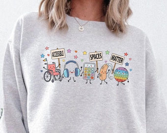 Accessibility Matters Sweatshirt, Neurodiverse Inclusion Comfort Colors Crewneck, Special Educator Disability Rights Sweater (26786)