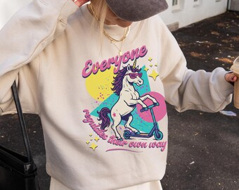 Retro Occupational Therapy Sweatshirt, Unicorn OT Crewneck, Neurodiversity Inclusive Educator, Sweater Appreciation Gift (26777)