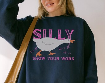 Math Teacher Sweatshirt, Funny Goose Crewneck, Elementary School Mathematician, Math Squad Team (26770)