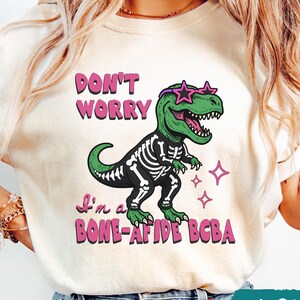 BCBA Comfort Colors T-Shirt, Behavior Analyst Long Sleeve Tee, Halloween Dinosaur BCBA Gift (26508)