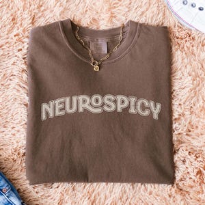 Retro Neurospicy Comfort Colors® Shirt, Minimalist ADHD Neurodivergent Tshirt, Neuro Spicy AudHD Mental Health Tee, Neurodiversity Gift