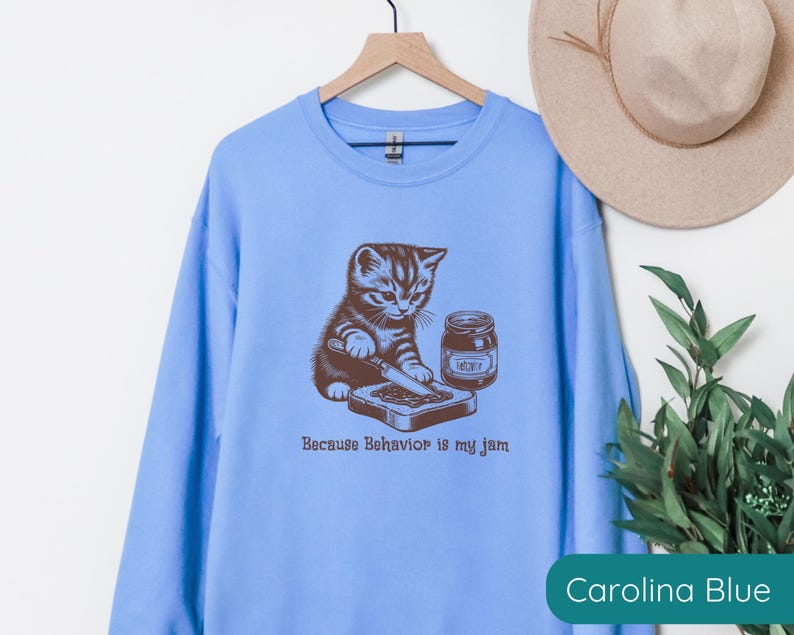 Behavior Analyst Sweatshirt, Gift for BCBA, Cat Lover Sweater, Funny RBT Shirt, ABA Sweatshirt, Behavior Specialist Crew Shirt, Cat Mom Gift Bild 6