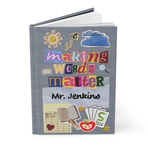 Personalized Reading Teacher Gift, Literacy Interventionalist Journal, Teacher Appreciation Gift (SJA26177) Grey