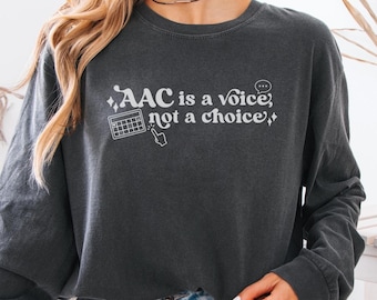 AAC Awareness Speech Therapy Shirt, SLP Comfort Colors Shirt, AAC Advocacy Gift for Speech Language Pathologist, Communication Human Right