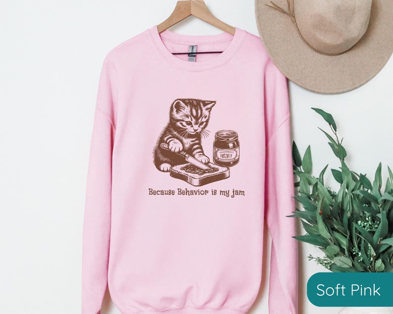 Behavior Analyst Sweatshirt, Gift for BCBA, Cat Lover Sweater, Funny RBT Shirt, ABA Sweatshirt, Behavior Specialist Crew Shirt, Cat Mom Gift Bild 7
