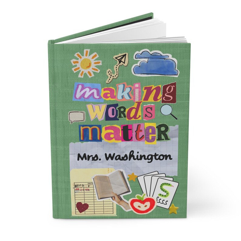 Personalized Reading Teacher Gift, Literacy Interventionalist Journal, Teacher Appreciation Gift (SJA26177) Green