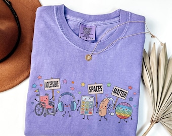 Accessibility Matters T-shirt, Neurodiverse Inclusion Long Sleeve Tee, Special Educator Comfort Color Disability Rights Shirt (26767)