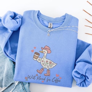 Silly Goose RBT Sweatshirt, Floral Will Mand for Coffee Sweater for ABA Therapy, BT, Bcba, Sped Teacher, Behavior Tech, Graduation Gifts