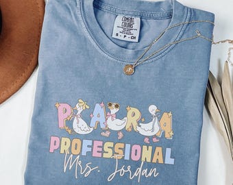Silly Goose Paraprofessional Comfort Colors Tshirt, Para Professional Shirt, Para Squad Shirt, Teachers Assistant Tee, Aide Shirt, Para Gift