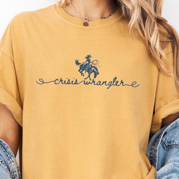 Social Work Comfort Colors Shirt, Western Cowgirl ER Social Work Tshirt, MSW Crisis Tee, LCSW Graduation Gift, School Social Worker Gift