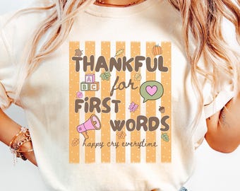 Speech Therapy Comfort Colors T-Shirt, Fall SLP Long Sleeve Tee, Language Pathologist Appreciation Holiday Gift for Therapist (26602)