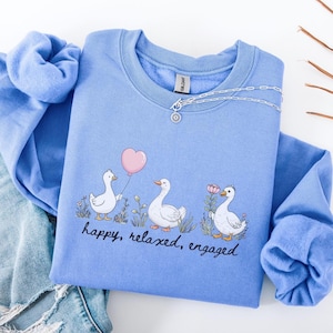 ABA Therapy Silly Goose Sweatshirt, Floral ABA RBT Sweater, Graduation Gift for Behavior Analyst, Special Education Teacher Pullover Gift