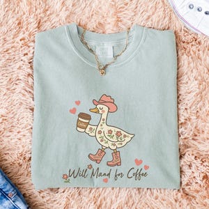 Silly Goose RBT Comfort Colors T-Shirt, Floral Will Mand for Coffee for ABA Therapy, BT, Bcba, Sped Teacher, Behavior Tech, Graduation Gift