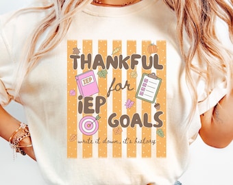 Special Education Comfort Colors T-Shirt, Fall SpEd Teacher Long Sleeve Tee, Appreciation Holiday Gift for Teacher (26601)