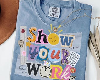 Funny Math Teacher Comfort Colors T-Shirt, Middle School Long Sleeve Tee, Back to School Crew Shirt (26383)