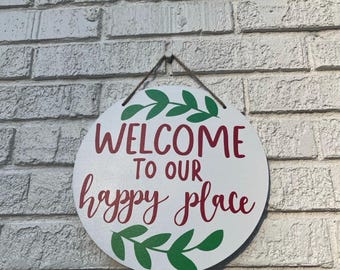 Welcome 10 Inch Round sign