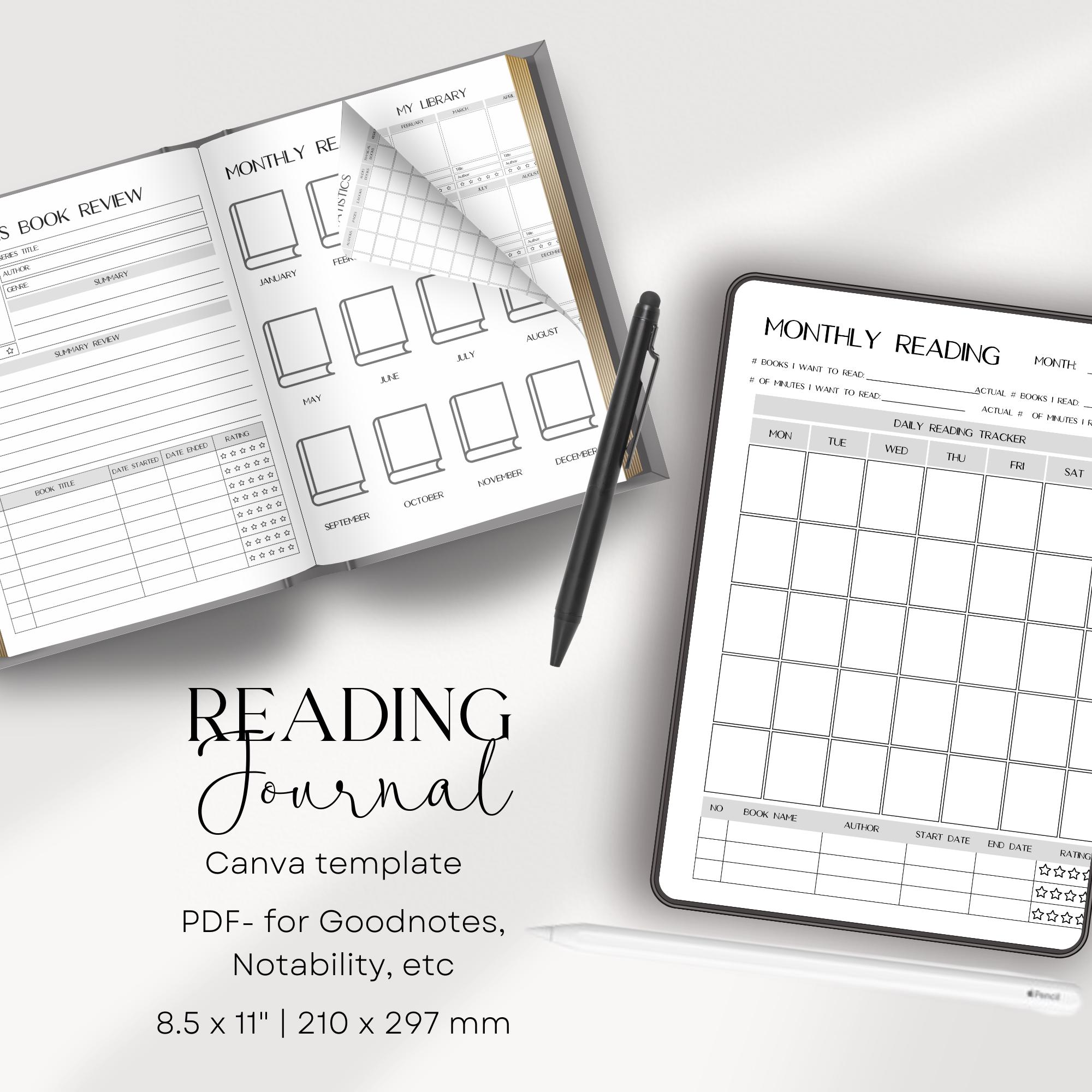 Printable Reading Tracker Journal | Reading Log | Book Tracker | Book ...