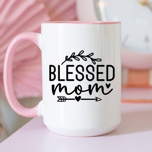Kaffeetasse „Gesegnete Mutter“ – herzliche Muttertagstasse – Geburtstagsgeschenk für Mama – heitere Teetasse für Mama – Anerkennungsgeschenk für Mama