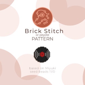 Vinyl Brick Stitch Pattern | Brick Stitch or Peyote Pattern based on Miyuki Delica Seed Beads 11/0