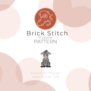 Donkey Brick Stitch Pattern | Brick Stitch or Peyote Pattern based on Miyuki Delica Seed Beads 11/0