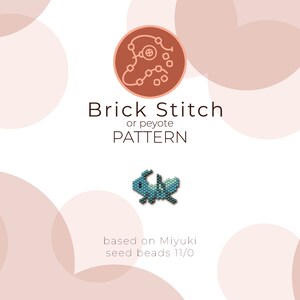 Grasshopper Brick Stitch Pattern | Brick Stitch or Peyote Pattern based on Miyuki Delica Seed Beads 11/0
