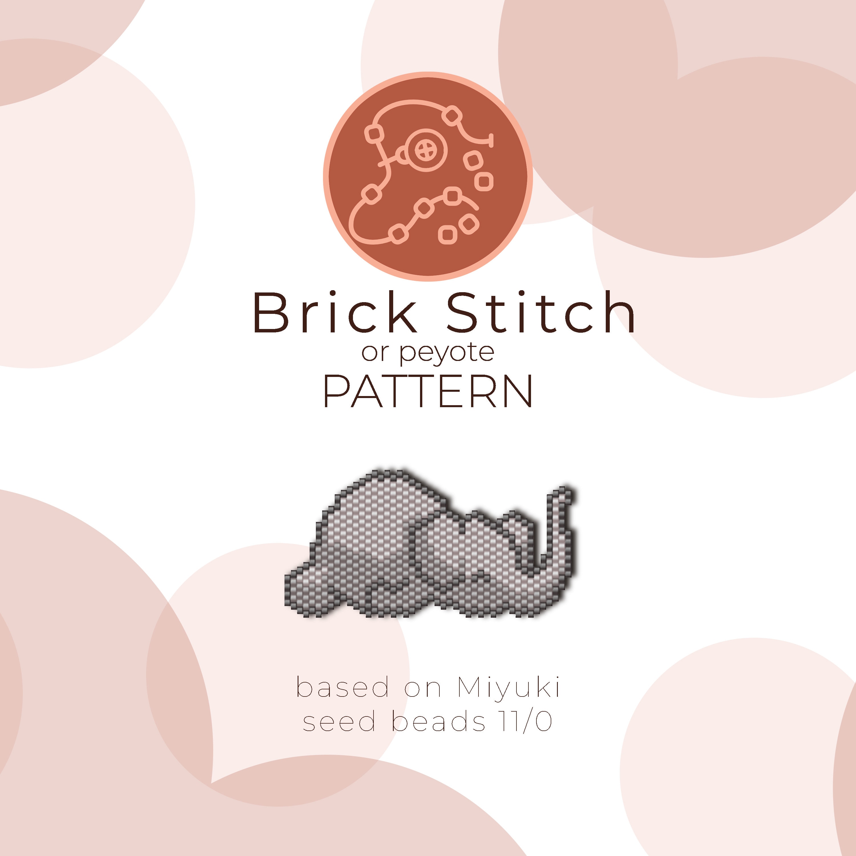 Lege Elefant Ziegel muster | Brick Stich oder Peyote muster basierend auf Miyuki Delica rocailles 11/0 perlen