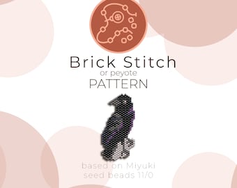 Bluejay Brick Stitch Pattern | Brick Stitch or Peyote Pattern