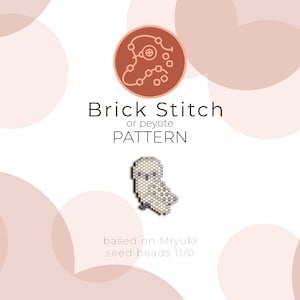 Polar Owl Brick Stitch Pattern | Brick Stitch or Peyote Pattern based on Miyuki Delica Seed Beads 11/0
