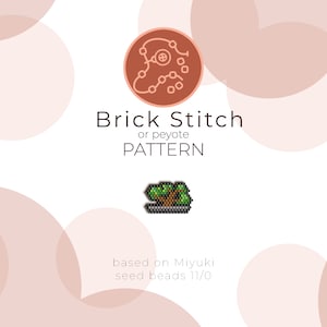 Bonsai Brick Stitch Pattern | Brick Stitch or Peyote Pattern based on Miyuki Delica Seed Beads 11/0