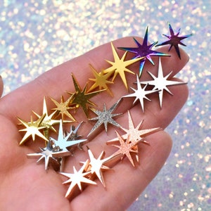 Mini Star Enamel Pins | Board Fillers | 8-Pointed | North | Starlight | Micro | Tiny | Galaxy | Lapel | Collectable | Accessory