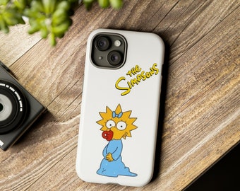 Maggie Simpson Phone Case - Simpsons Art Casing - Smartphone Accessory - Fandom Phone Cover - Customizable Cover - Glossy Finish Phone Case