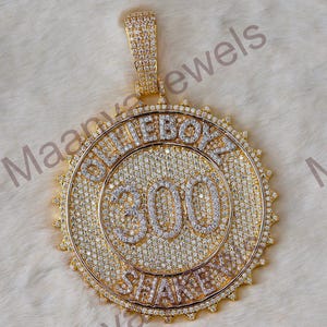 vvs round cut moissanite pendamt, customize letter wedding  Pendant, Custom  Pendant, Men&#39;s Hip Hop Name Pendant, 925 Sterling Silver