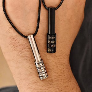 Collar personalizado para papá, collar con nombre para niños, joyería familiar personalizada, regalo para el Día del Padre, regalo para papá, regalo para el Día del Padre y San Valentín.