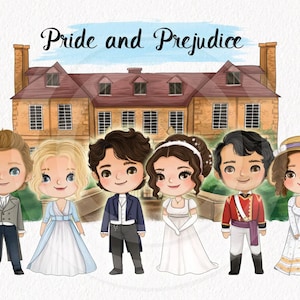 Pride and Prejudice Inspiration Clipart ,PNG Files 300 Dpi. - Etsy