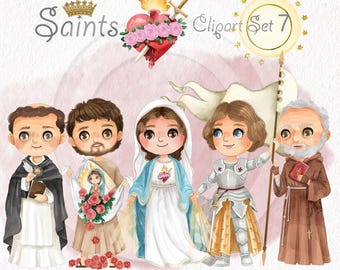 Saints clipart set 7 ,Religion, Bible stories Clipart PNG files