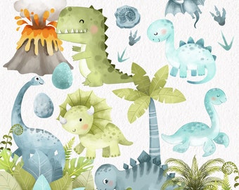 Dinosaur clipart PNG files 300 dpi.