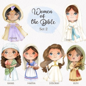 Bible Stories: Women of the Bible Clipart Set by Poppydreamz Bible Biblical Old  Testament New Testament Clip Art Digital - Etsy UK