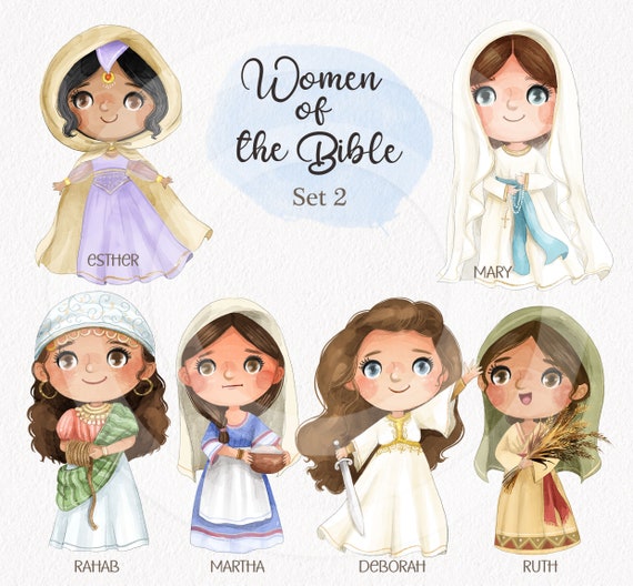 Women of the Bible Clipart: Set 2 PNG Files (Digital Download)