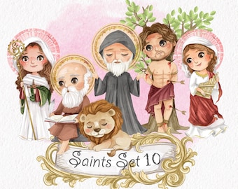 Saints clipart set 10 ,Religion, Bible stories Clipart PNG files