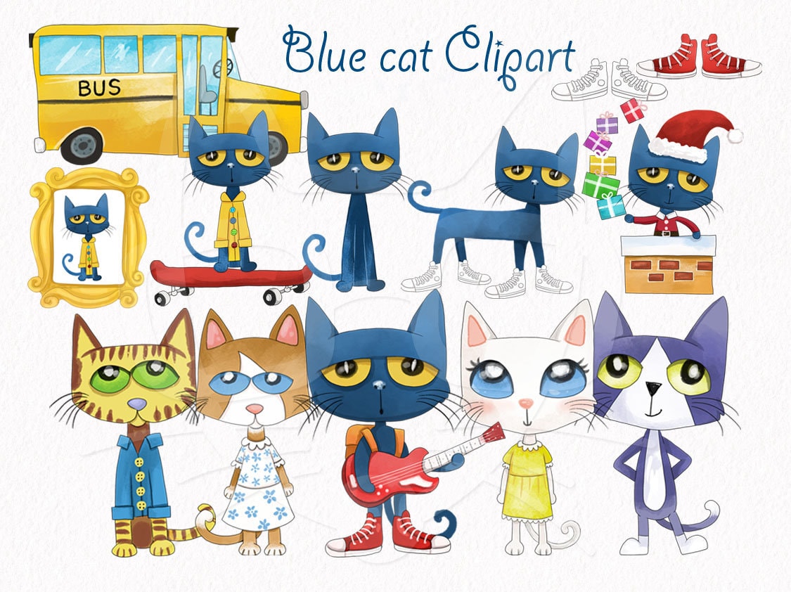 Pete the cat clipart - Etsy México, image size:1125x842