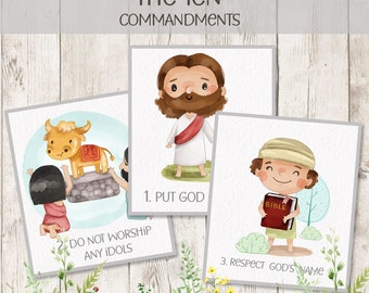 Ten Commandments Clip Art- bible based - bible characters clipart PNG files 300 dpi.