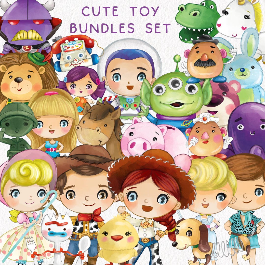 Cute Toys Bundle Set, Fairy Tale Clipart PNG Files 300 Dpi. - Etsy