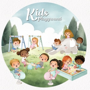 Kids Playground , playground clipart PNG files 300 dpi.