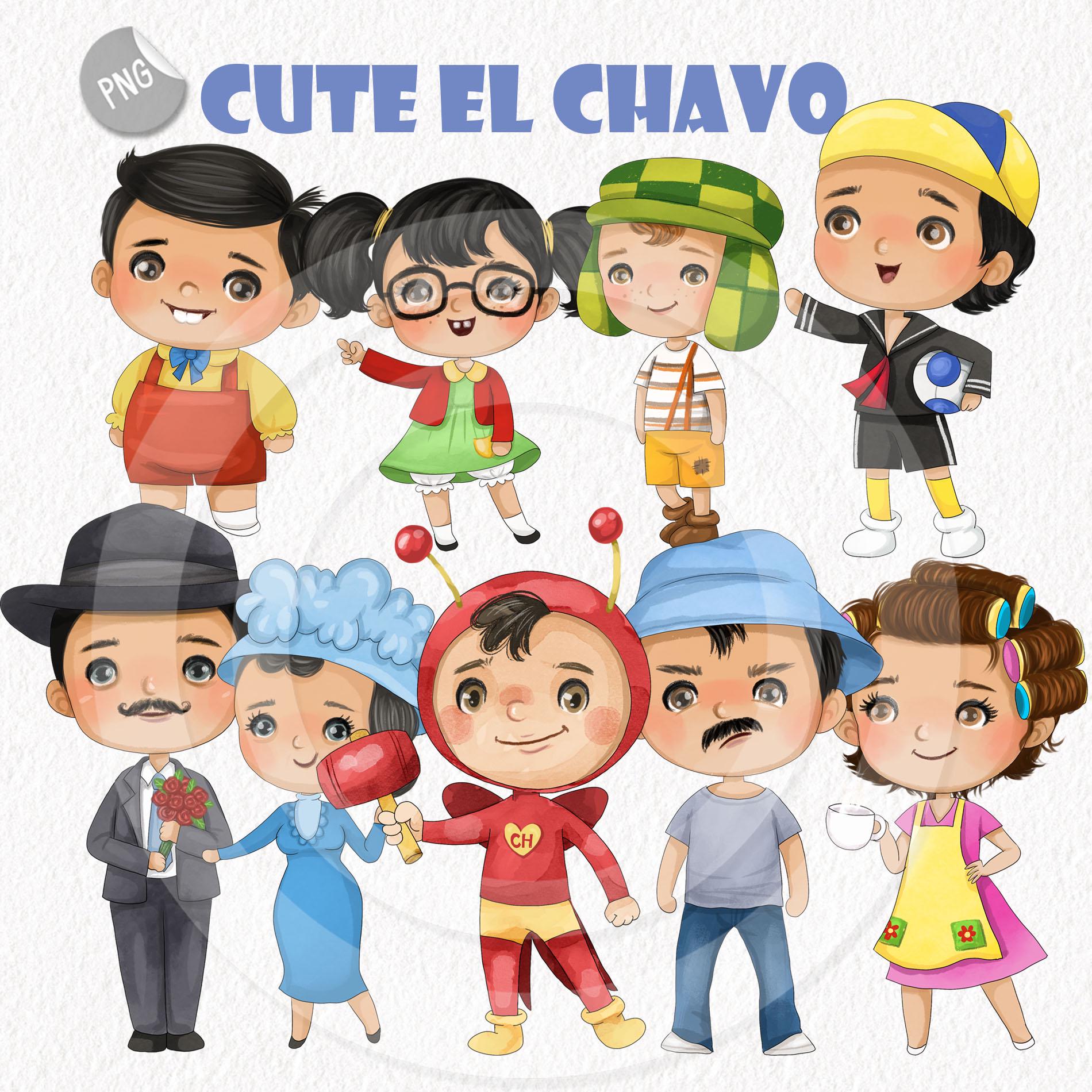 Cute El Chavo Clipart , Hand Drawn Clipart Instant Download PNG File - 300  Dpi - Etsy, image size:1900x1900