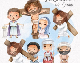 The Crucifixion of Jesus Christ Clipart, Religion, Bible stories Clipart PNG files