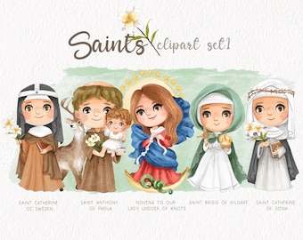 Saints clipart set 1  ,Religion, Bible stories Clipart PNG files