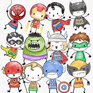Cute superhero clipart