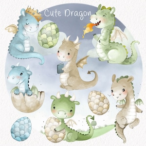 Lindos archivos PNG de imágenes prediseñadas de dragones.