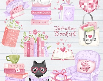 Clipart de San Valentín: San Valentín dibujado a mano (descarga digital)
