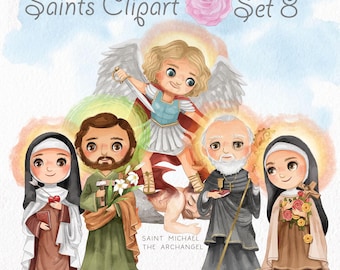 Saints clipart set 8 ,Religion, Bible stories Clipart PNG files